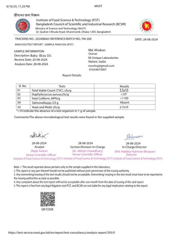 আমাদের পরীক্ষিত ল্যাব টেস্ট রিপোর্ট।